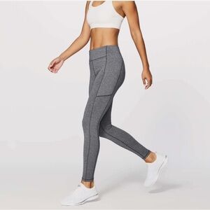 Lululemon Speed Up Tight 28" Heathered Black Grey